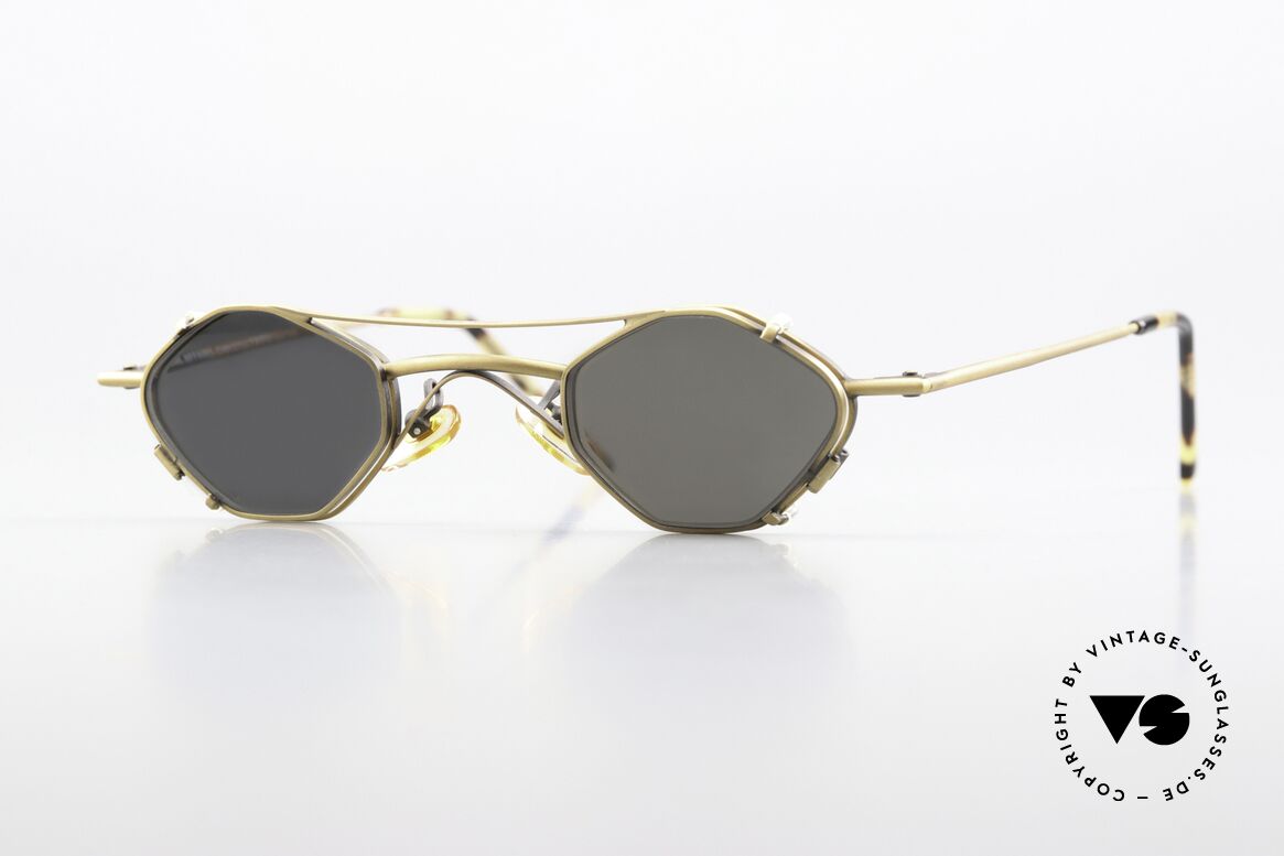 Christian Roth 2402 Achteck Brille Antik Gold, Christian Roth Optical Affairs New York Brille; 1992, Passend für Herren und Damen