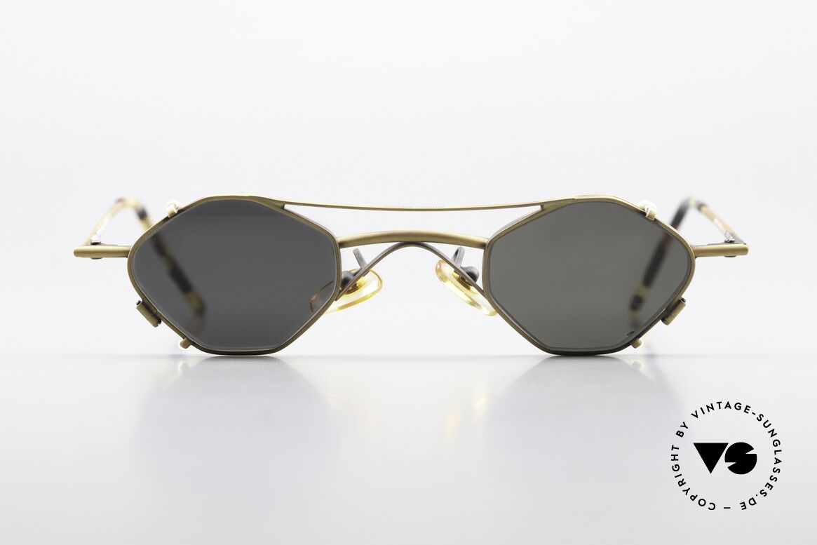 Christian Roth 2402 Achteck Brille Antik Gold, RARE vintage Designer-Brillenfassung in antik-gold, Passend für Herren und Damen