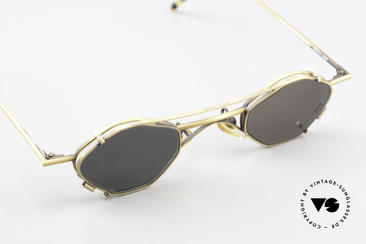 Christian Roth 2402 Achteck Brille Antik Gold, ungetragenes 90er Meisterstück für Design-Liebhaber, Passend für Herren und Damen