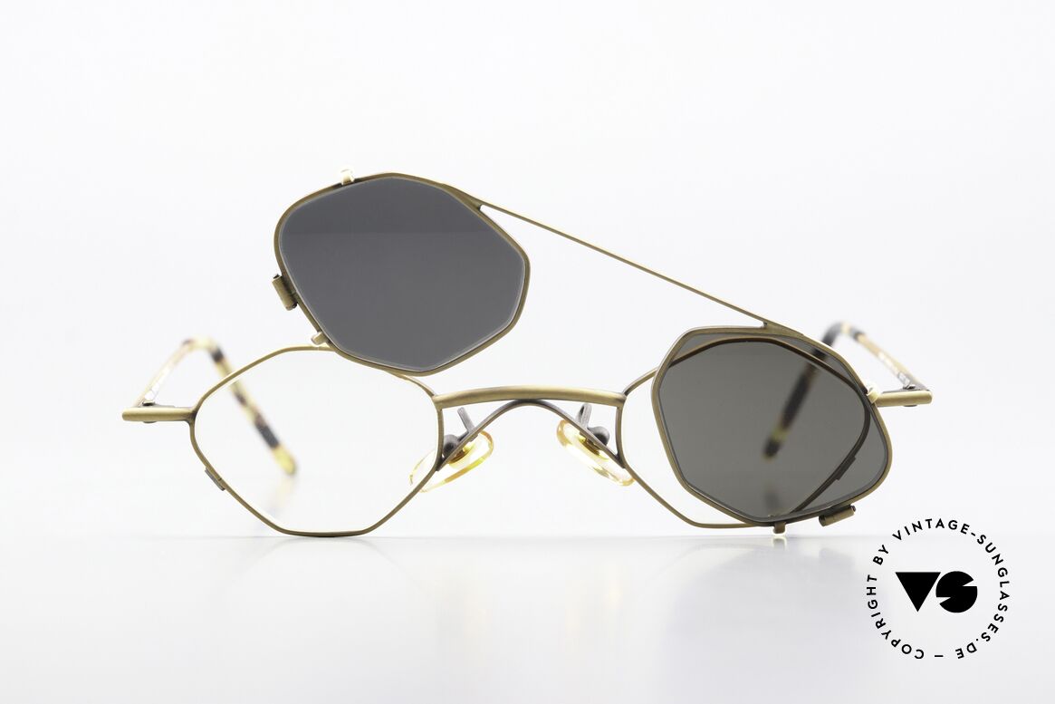 Christian Roth 2402 Achteck Brille Antik Gold, Größe: small, Passend für Herren und Damen