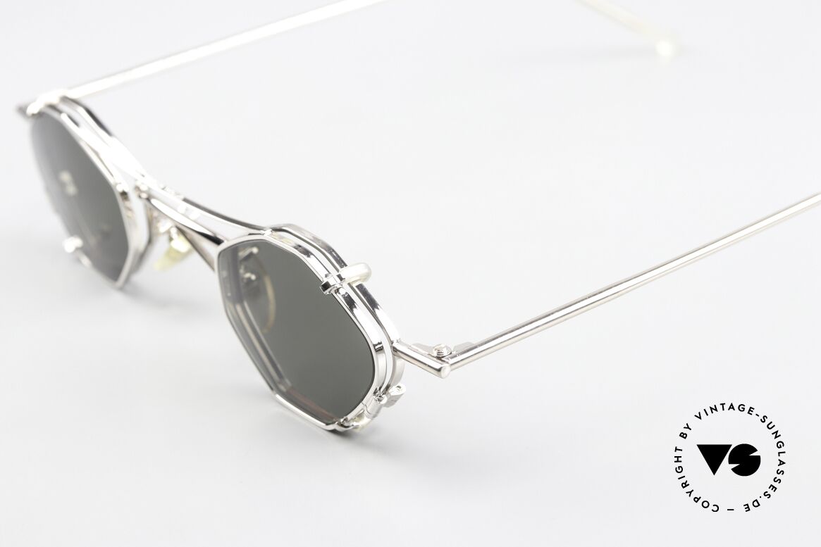 Christian Roth 2402 Achteck Brille Sonnen-Clip, mit praktischem Sonnen-Clip für 100% UV Protection, Passend für Herren und Damen