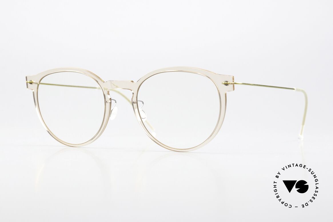 Lindberg 6603 NOW Brille Kristallklar Mit Gold, durchsichtige Lindberg Brille; NOW bzw. N.O.W. Serie, Passend für Damen