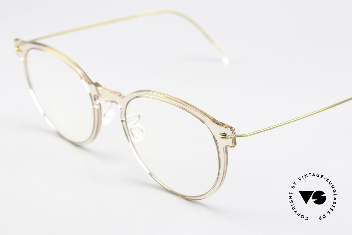 Lindberg 6603 NOW Brille Kristallklar Mit Gold, hauchdünne transparente Rahmenfront: Leichtigkeit pur, Passend für Damen