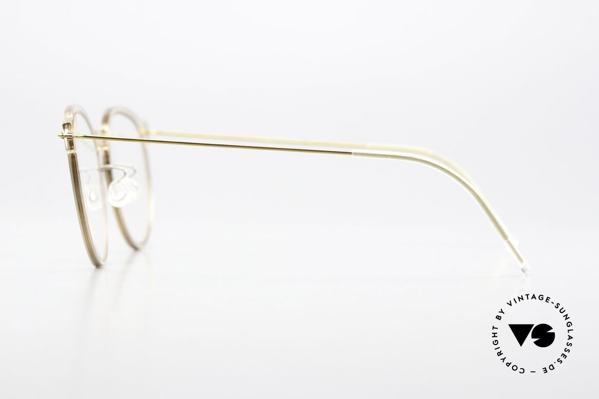 Lindberg 6603 NOW Brille Kristallklar Mit Gold, kann schon jetzt als 'vintage Lindberg' tituliert werden, Passend für Damen