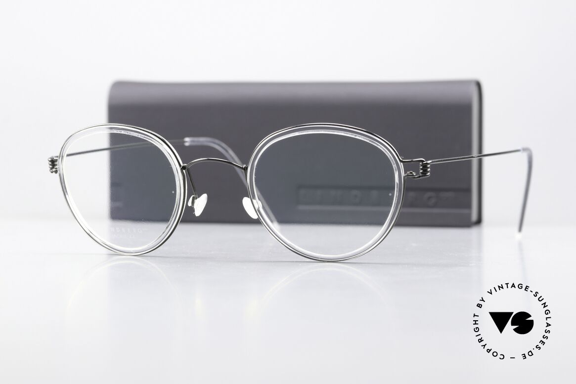 Lindberg Jackie 44 Air Titan Rim Unisexbrille Im Panto Stil, Größe: medium, Passend für Herren und Damen