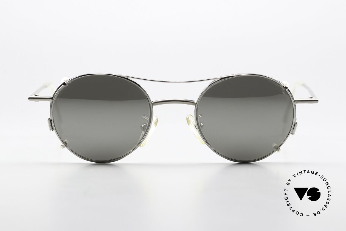 Christian Roth 2405 Sonnenclip Silber Verspiegelt, rare vintage Brillenfassung in silber & silber-chrome, Passend für Herren und Damen