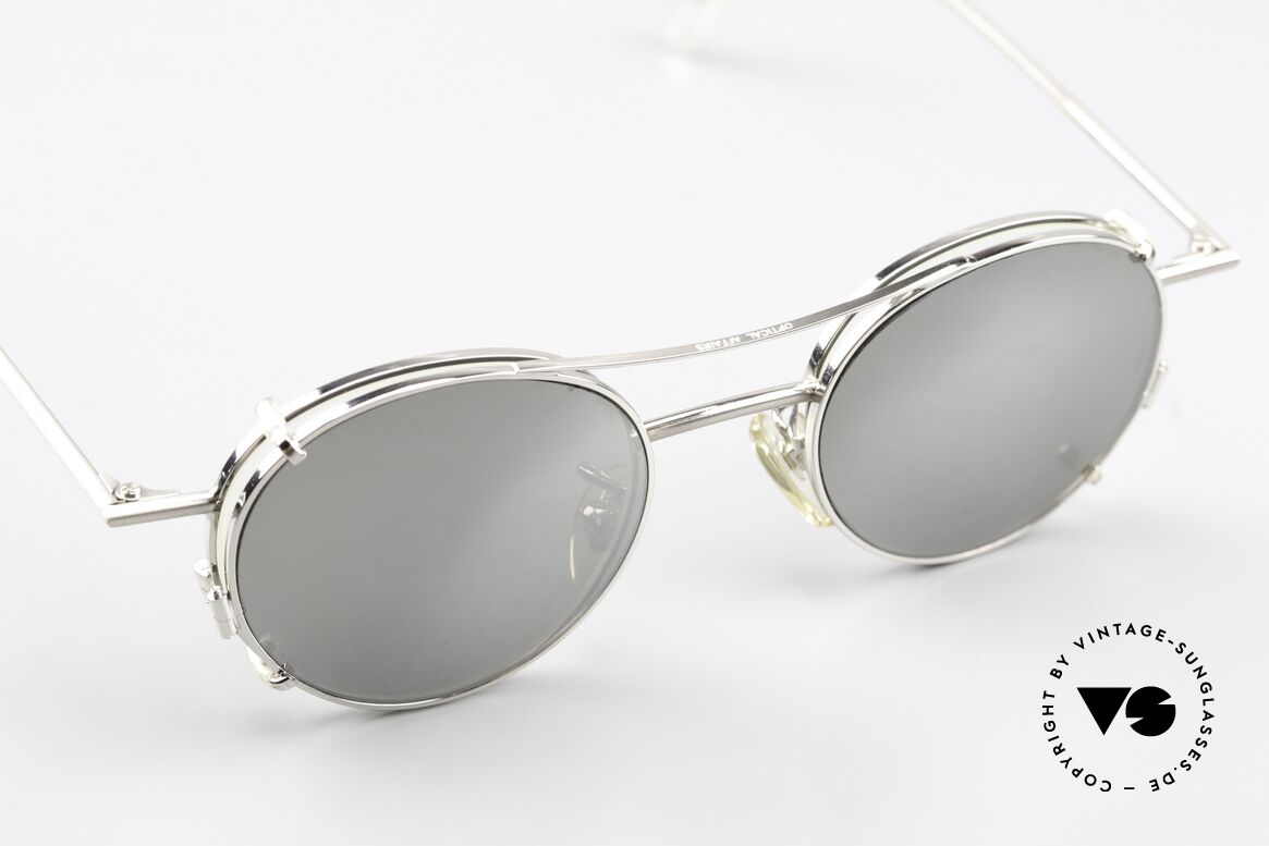 Christian Roth 2405 Sonnenclip Silber Verspiegelt, ungetragenes 90er Meisterstück für Design-Liebhaber, Passend für Herren und Damen
