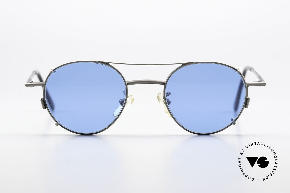 Christian Roth 2405 90er Brille In Antik-Silber, rare vintage Brillenfassung in antik-silber und grau, Passend für Herren und Damen