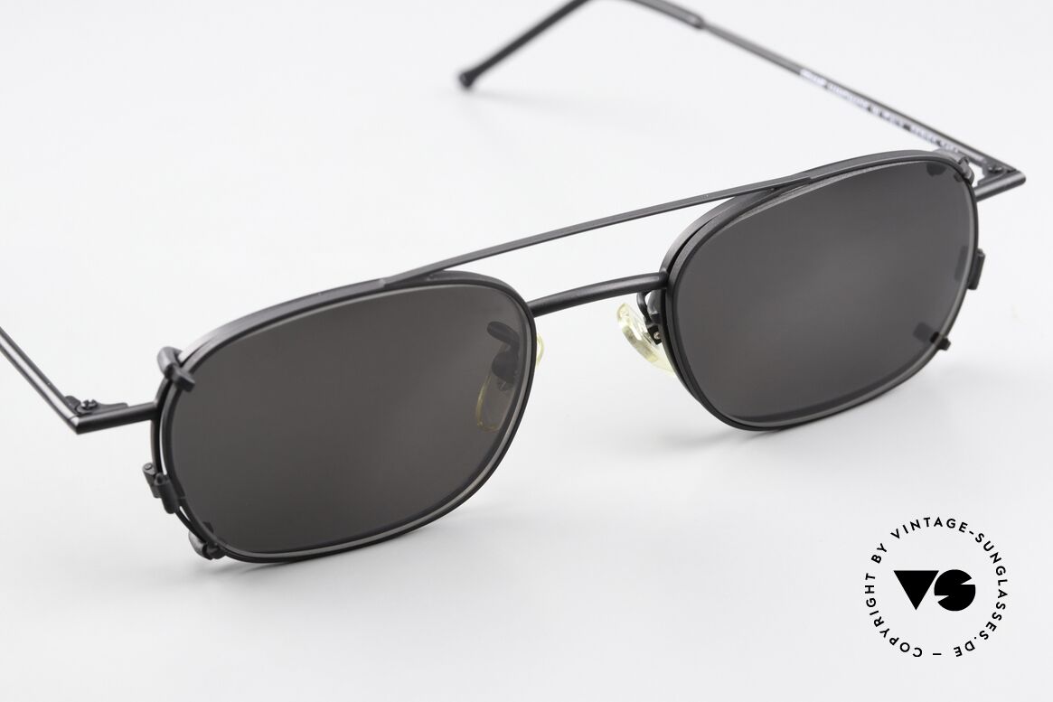 Christian Roth 2404 Eckige Vintage Brille Clip On, ungetragenes 90er Meisterstück für Design-Liebhaber, Passend für Herren und Damen