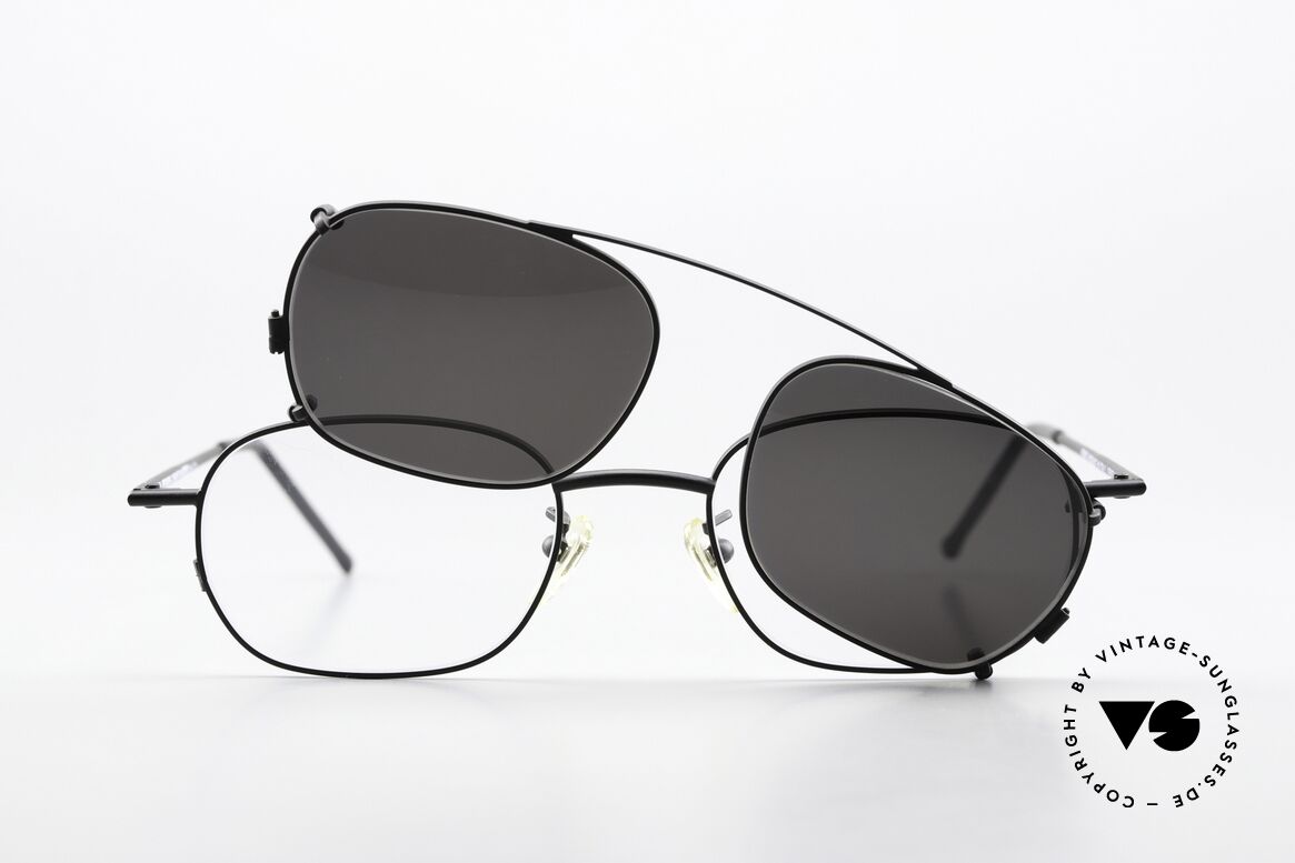 Christian Roth 2404 Eckige Vintage Brille Clip On, Größe: medium, Passend für Herren und Damen