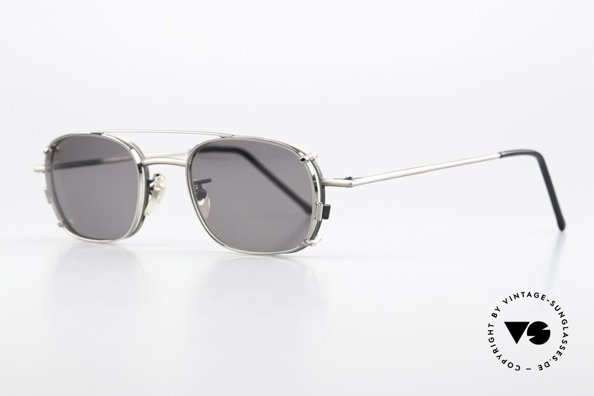 Christian Roth 2404 Brille Antik Grau Clip On, eckige Metallbrille: Glashöhe 34mm, Glasbreite 48mm, Passend für Herren und Damen