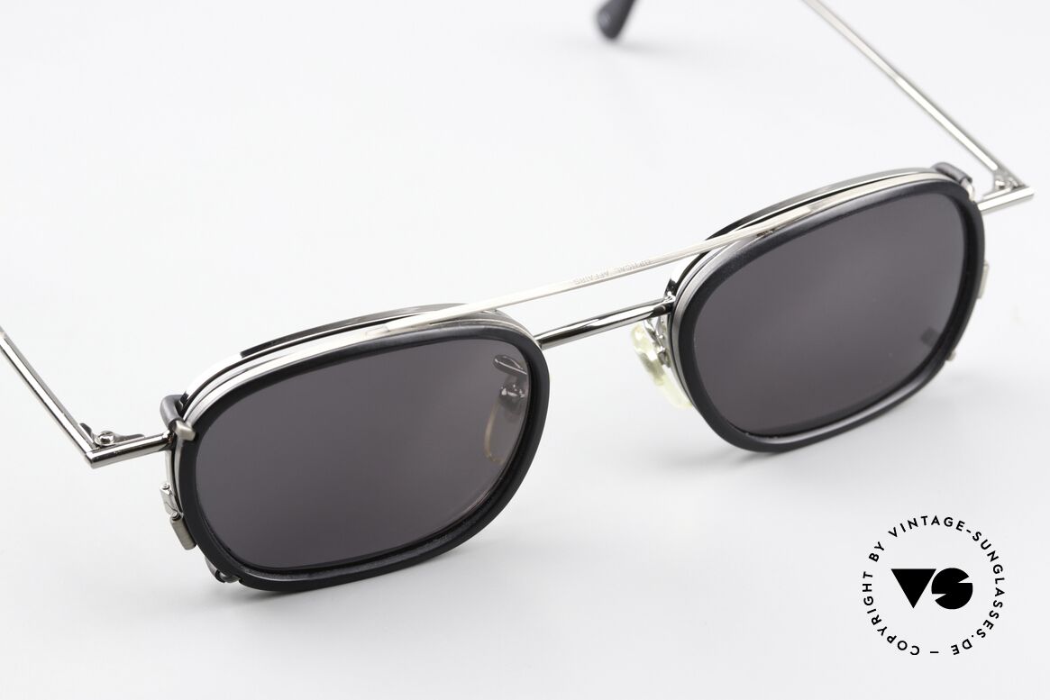 Christian Roth 2404 Brille Gunmetal Mit Sun Clip, ungetragenes 90er Meisterstück für Design-Liebhaber, Passend für Herren und Damen
