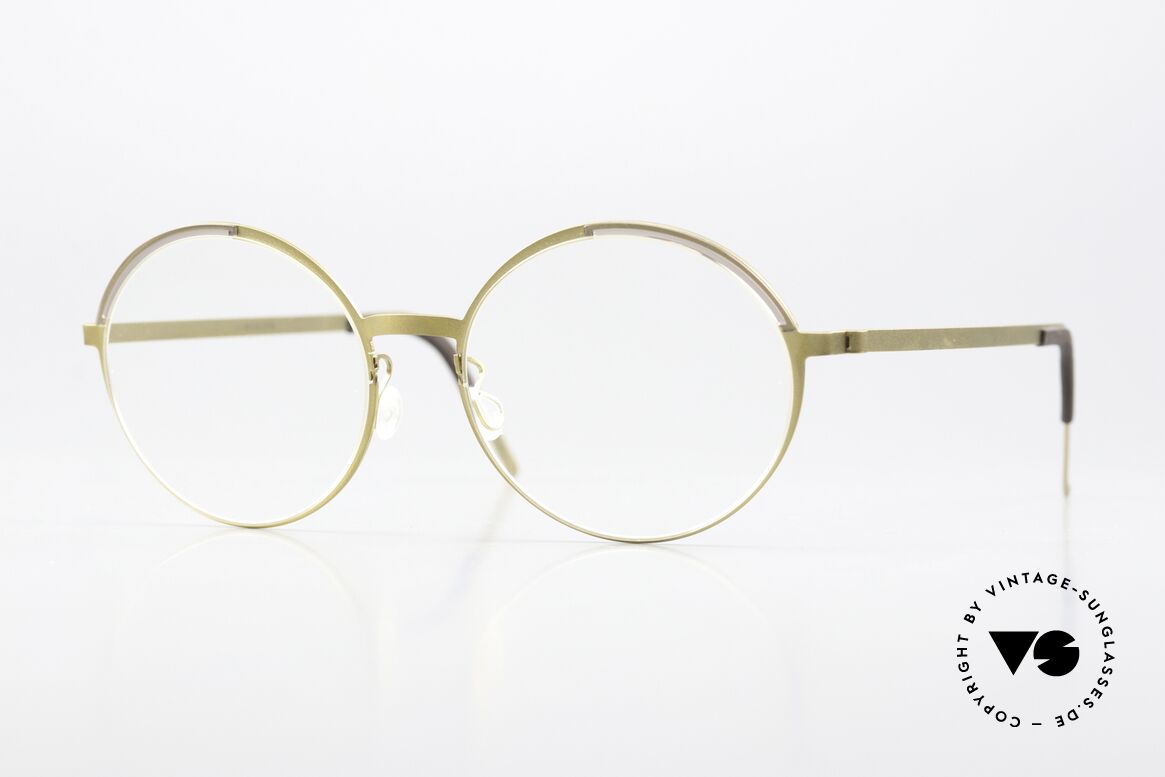 Lindberg 9853 Strip Titanium Runde Titanium Fassung, edle Lindberg Strip Titanium Brille aus dem Jahre 2018, Passend für Damen