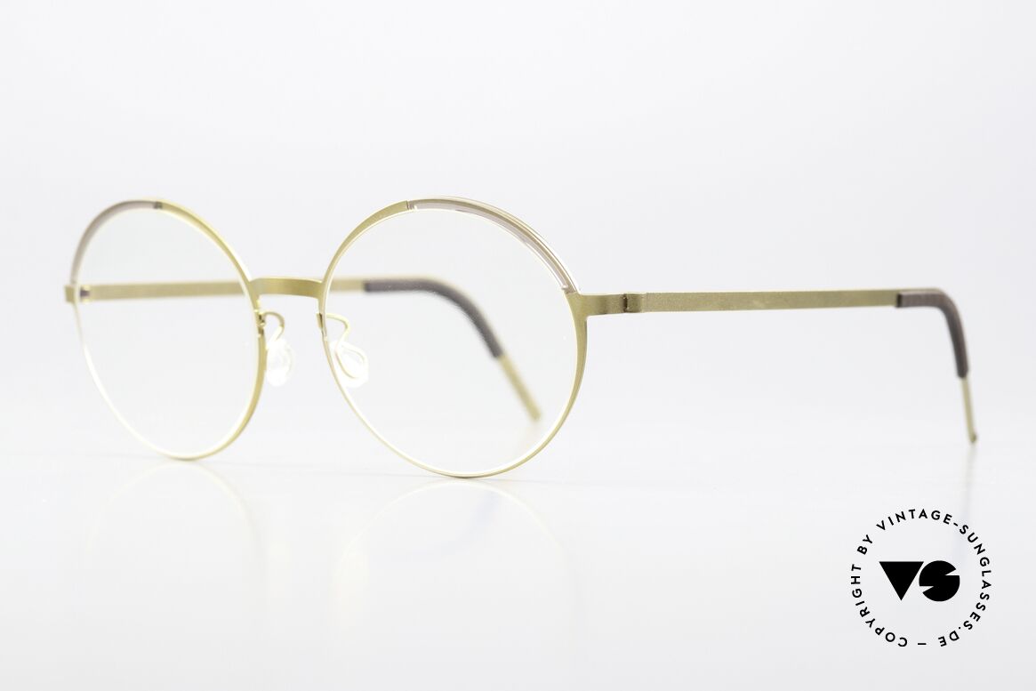Lindberg 9853 Strip Titanium Runde Titanium Fassung, federleicht und dennoch sehr stabil und sehr langlebig, Passend für Damen