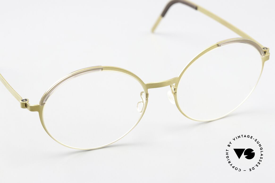 Lindberg 9853 Strip Titanium Runde Titanium Fassung, ungetragenes Designerstück mit orig. Etui von Lindberg, Passend für Damen