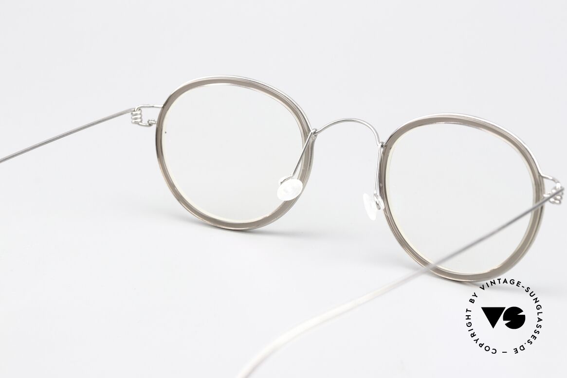 Lindberg Lex 45 Air Titan Rim Titaniumfassung Mit Inlays, Größe: medium, Passend für Herren und Damen