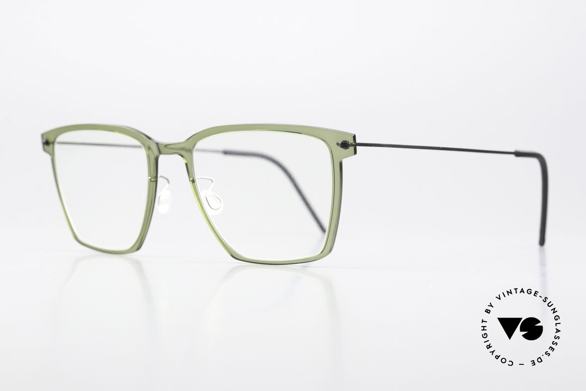 Lindberg 6554 NOW Eckige Designerbrille Unisex, sehr hochwertiges Compositematerial mit Titanbügeln, Passend für Herren und Damen