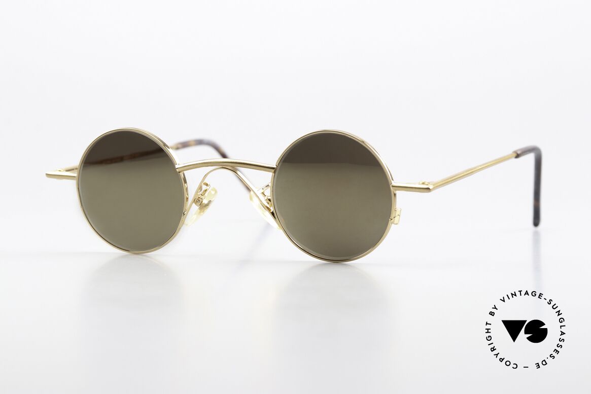 Christian Roth 2408 Sonnengläser Gold Verspiegelt, runde Sonnenbrille Christian Roth Optical Affairs, Passend für Herren und Damen