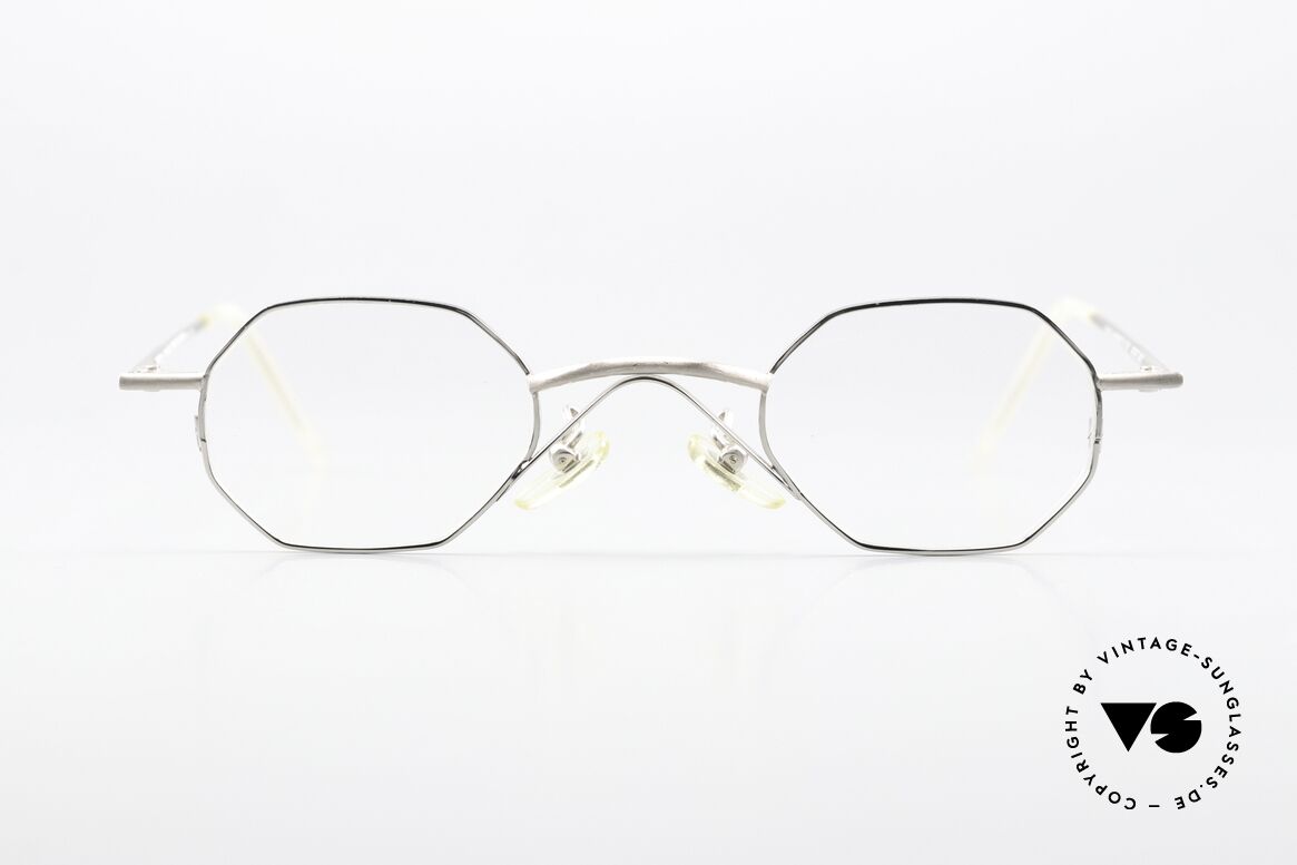 Christian Roth 2401 Small Designer Brillenfassung, vintage Brillenfassung in silber glänzend & mattsilber, Passend für Herren und Damen