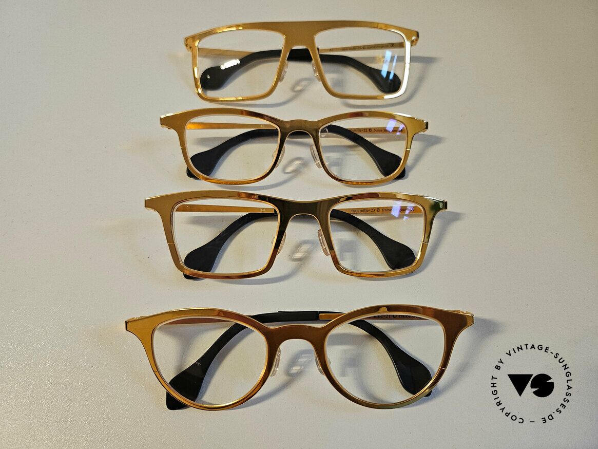 Theo Belgium Mille 22 24kt Chrom Gold Glänzend, Größe: large, Passend für Damen