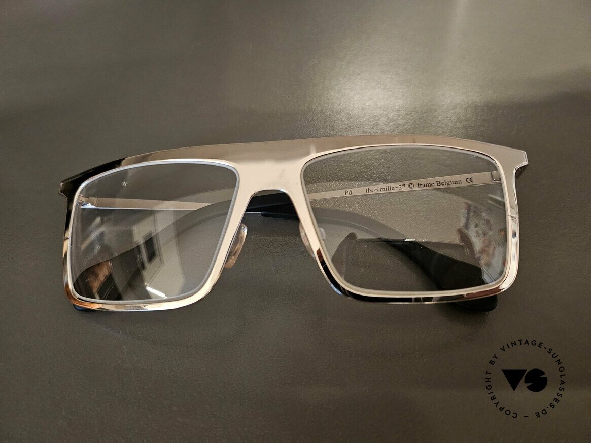 Theo Belgium Mille 27 Chrom Palladium Glänzend, ungetragenes Modell in Größe 55-24, 135mm, Passend für Herren und Damen