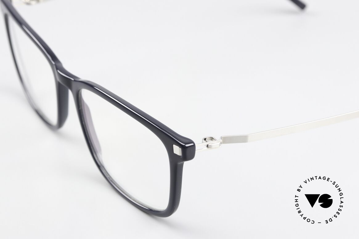 Mykita Kauko Dark Blue And Shiny Silver, wohlbekannte Spitzenqualität; handmade in Germany, Passend für Herren und Damen