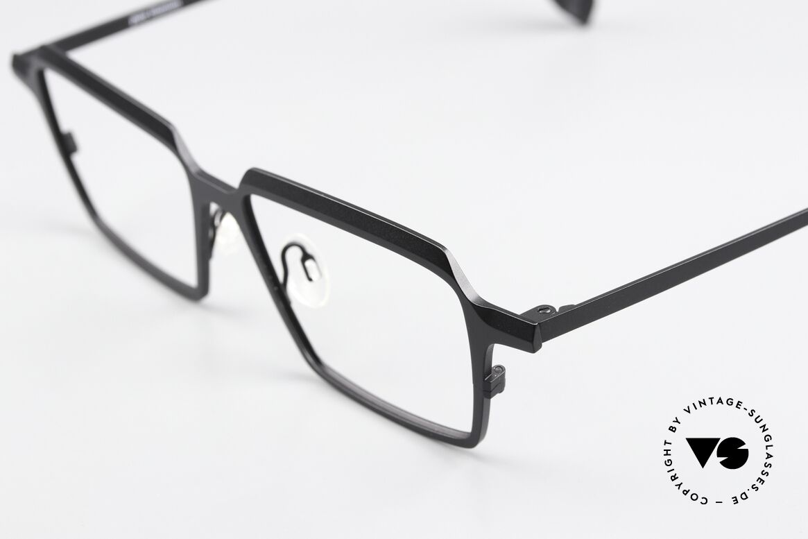 Theo Belgium Flanders Pure Titanium Fassung, Größe 51-15; in color 5 (schwarz / mattschwarz), Passend für Herren und Damen