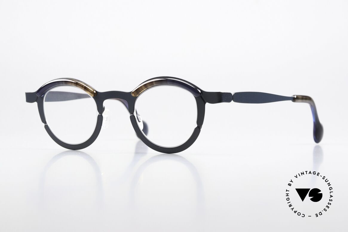 Theo Belgium Piece Runde Brille Unisex Panto, Theo Belgium Brille, Modell Piece in Color 436, Passend für Herren und Damen