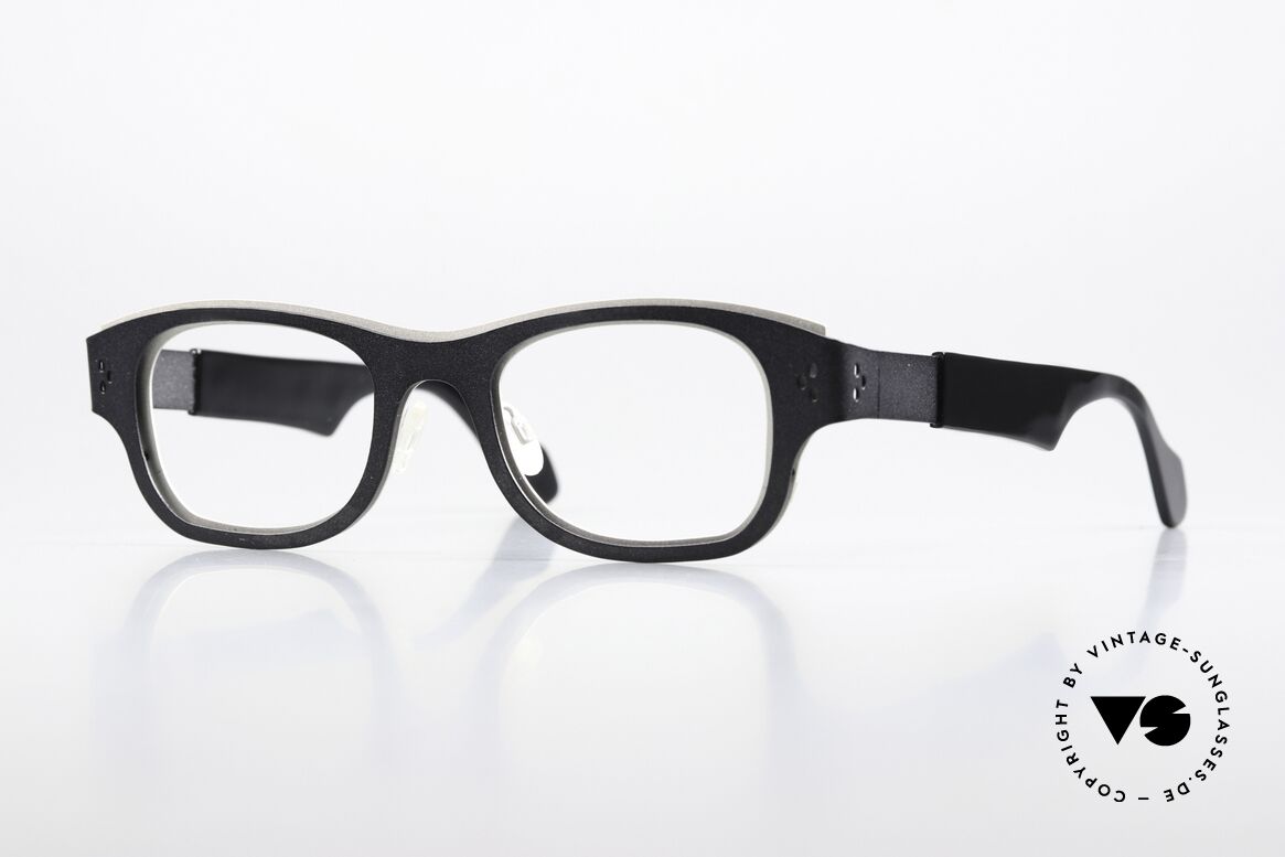 Theo Belgium Vingt Deux Zweifarbige Designerbrille, THEO Belgium Vingt+Deux Brille von 2012/13, Passend für Herren und Damen