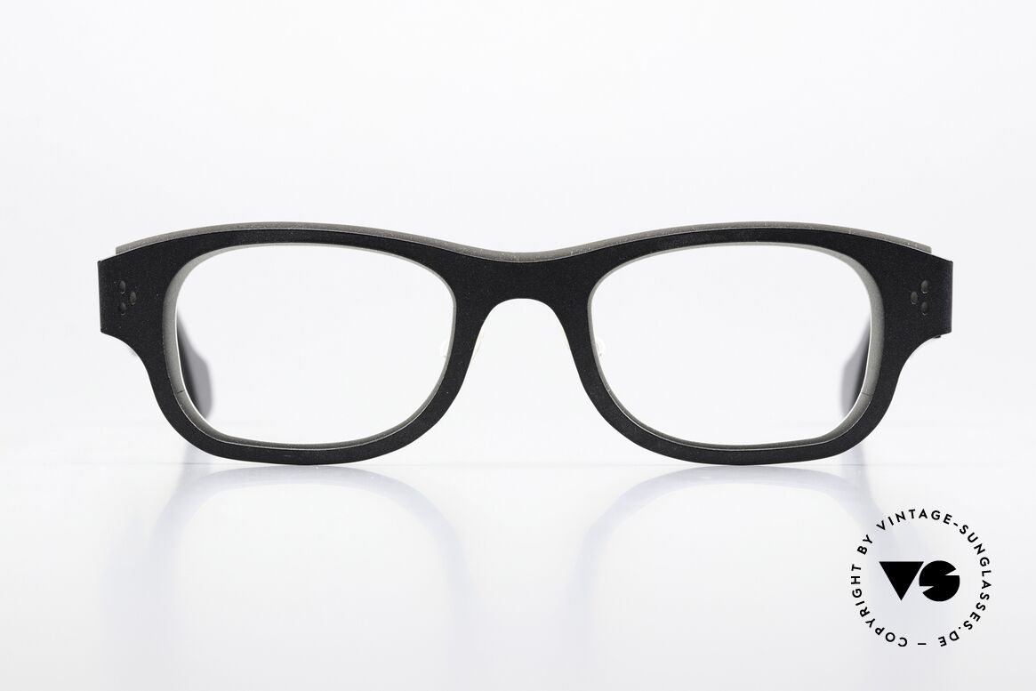 Theo Belgium Vingt Deux Zweifarbige Designerbrille, markant eckige Designerbrille; THEO Belgium, Passend für Herren und Damen