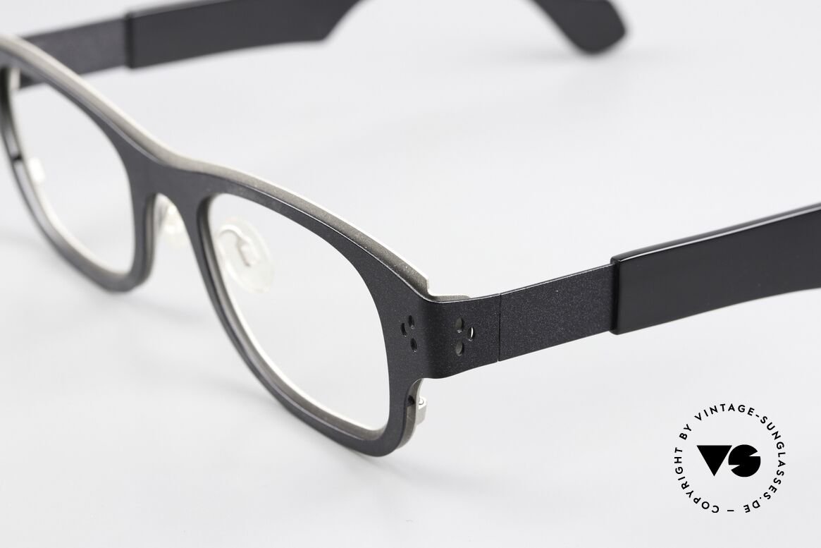 Theo Belgium Vingt Deux Zweifarbige Designerbrille, Avantgarde-Brille für Damen & Herren zugleich, Passend für Herren und Damen