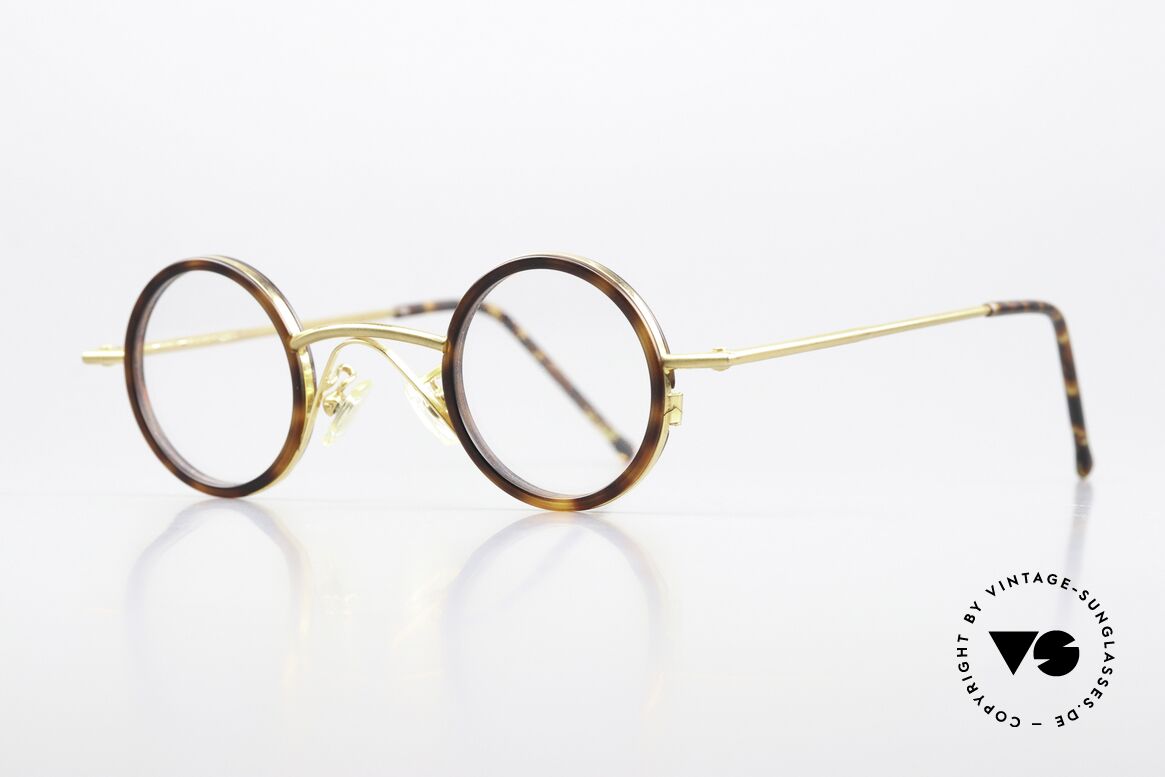 Christian Roth 2408 Runde Brille Im Bauhaus Stil, die veredelte 2408 mit Azetat-Ringen "Schildpatt", Passend für Herren und Damen