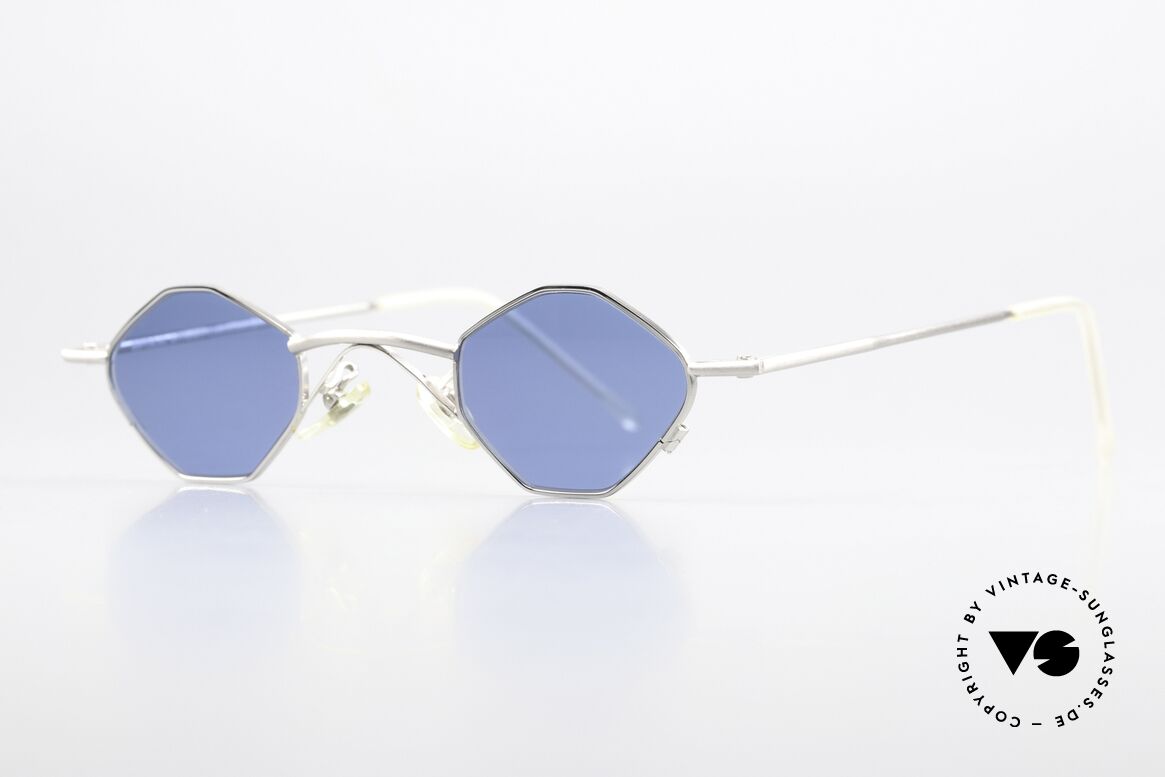 Christian Roth 2402 Achteck Sonnenbrille Silber, kleine Metallbrille: Glashöhe 29mm, Glasbreite 37mm, Passend für Herren und Damen