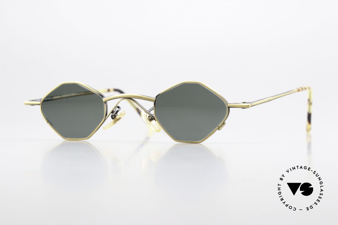 Christian Roth 2402 Achteck Rahmen Antik Gold, Christian Roth Optical Affairs New York von 1992, Passend für Herren und Damen