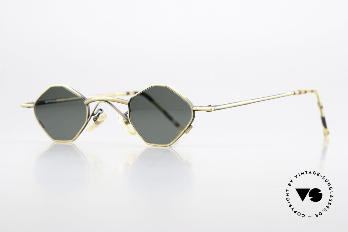 Christian Roth 2402 Achteck Rahmen Antik Gold, kleine Metallbrille: Glashöhe 29mm, Glasbreite 37mm, Passend für Herren und Damen