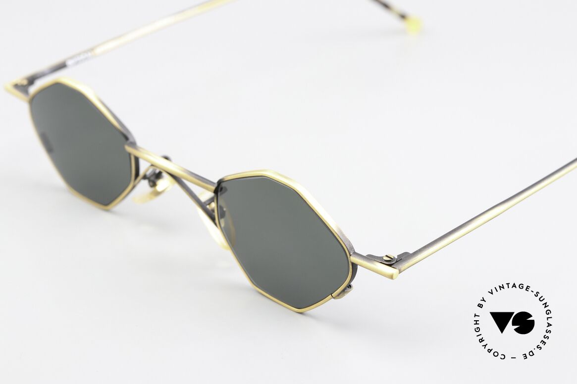Christian Roth 2402 Achteck Rahmen Antik Gold, mit grünen Sonnengläsern (für 100% UV Protection), Passend für Herren und Damen