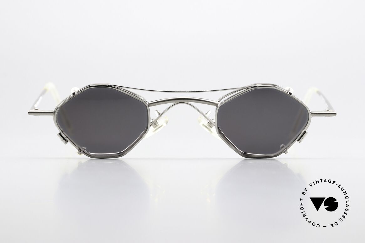 Christian Roth 2402 Rare Designerbrille Von 1992, vintage Brillenfassung in silber-chrome & mattsilber, Passend für Herren und Damen