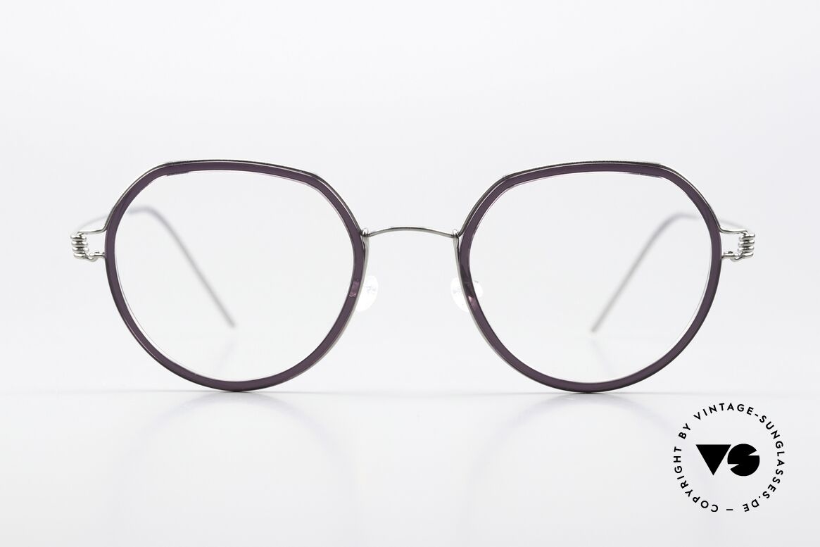Lindberg Gillian Air Titan Rim Silber Glänzend Dark Violet, Modell Gillian, Größe 47-20, Bügellänge 145, color P10, Passend für Damen