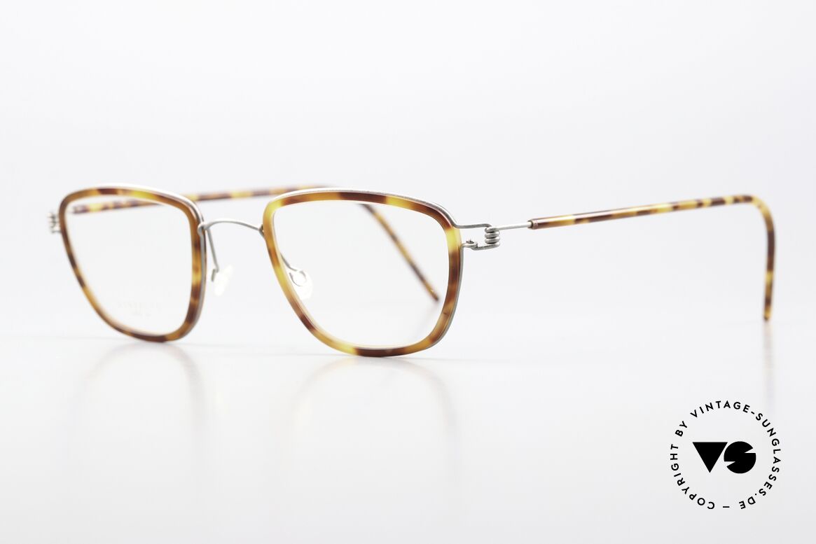Lindberg Aiko Air Titan Rim Leichte Air Titanium Brille, markant veredelte Air Titanium Version mit Azetat-Rand, Passend für Herren und Damen