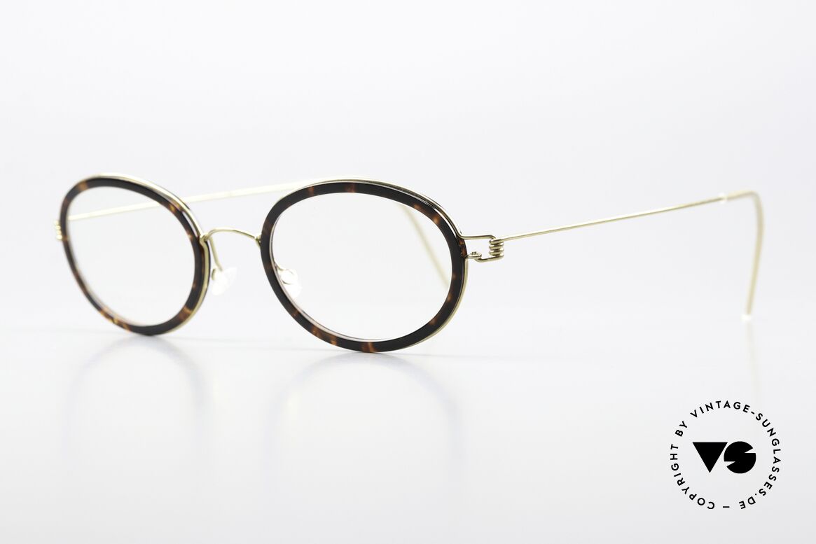 Lindberg Sammy Air Titan Rim Ovale Brille Titanium Unisex, markant veredelte Air Titanium Version mit Azetat-Rand, Passend für Herren und Damen