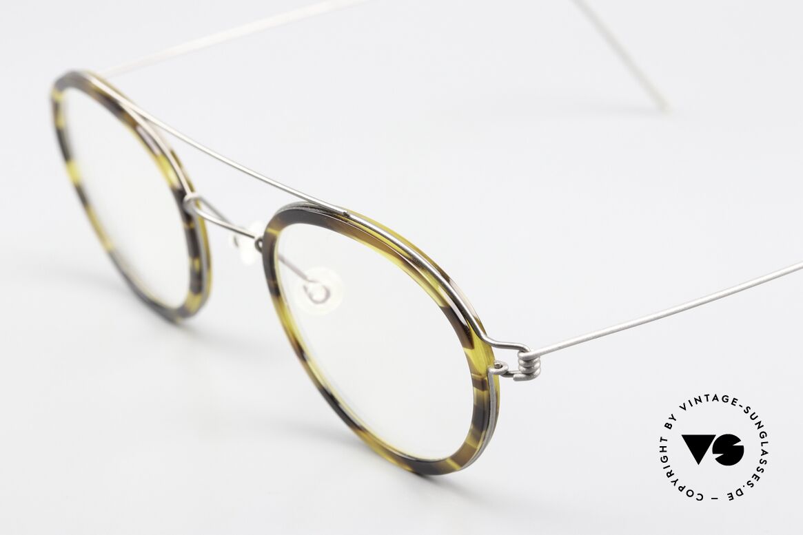 Lindberg Teitur 46 Air Titan Rim Markante Pantobrille Titan, markant veredelte Air Titanium Version mit Azetat-Rand, Passend für Herren und Damen