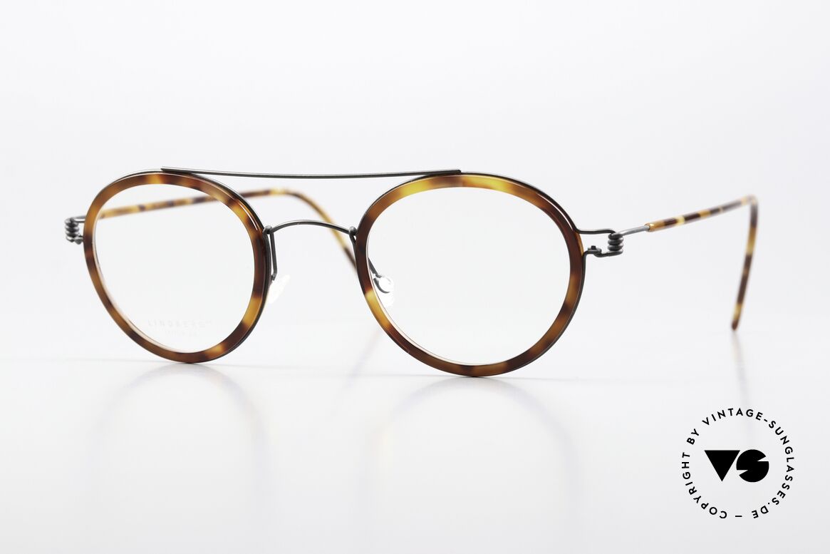 Lindberg Teitur 44 Air Titan Rim Titanbrille Aus Dänemark, Pantobrille von Lindberg aus der Air Titanium Rim Serie, Passend für Herren und Damen