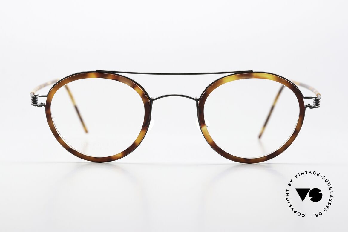 Lindberg Teitur 44 Air Titan Rim Titanbrille Aus Dänemark, Unisex-Modell TEITUR in Farbe K25/U9 mit Oberbalken, Passend für Herren und Damen