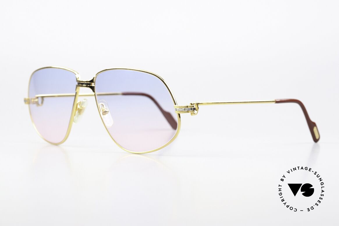 Cartier Panthere G.M. - XL Gläser Babyblau Pink Verlauf, wurde 1988 veröffentlicht und dann bis 1997 produziert, Passend für Herren