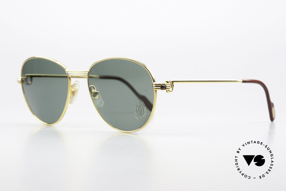 Cartier S Saphirs 0,94 ct - M Brille Mit Echten Saphiren, mit echten Saphiren als Bügeldekor (insg. 0,94ct), Passend für Damen
