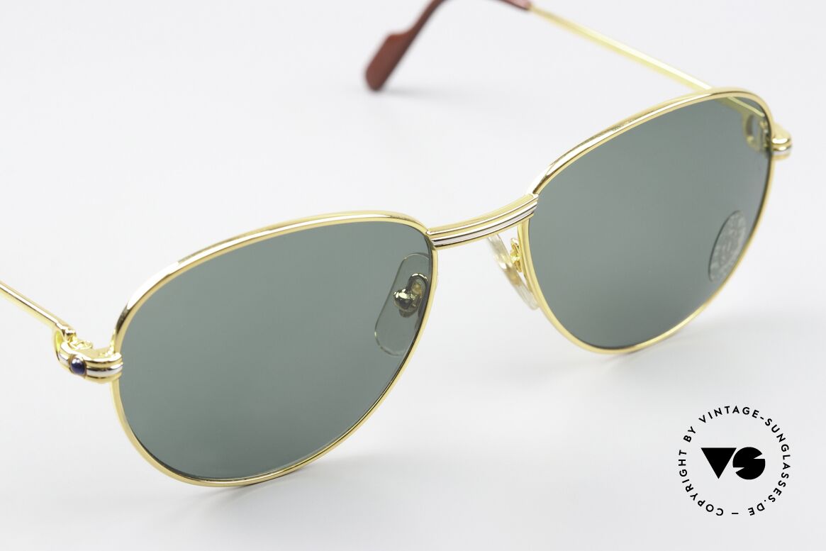 Cartier S Saphirs 0,94 ct - M Brille Mit Echten Saphiren, mit original CARTIER Sonnengläsen: 100% UVA/B, Passend für Damen