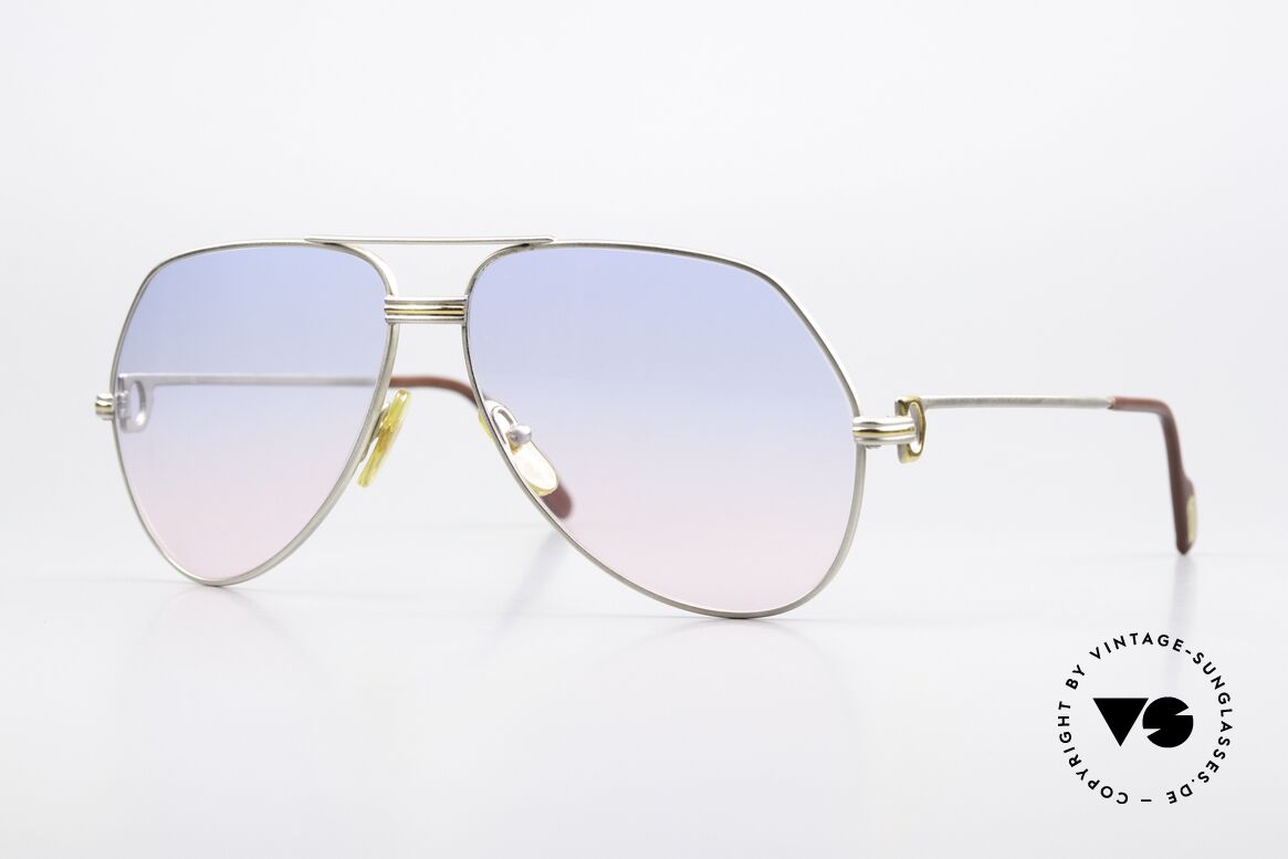 Cartier Vendome LC - L Gläser Babyblau-Pink Verlauf, Vendome = das berühmteste Brillendesign von CARTIER, Passend für Herren
