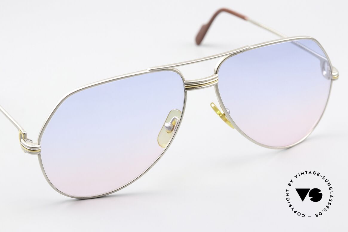 Cartier Vendome LC - L Gläser Babyblau-Pink Verlauf, 2nd hand Modell im neuwertigen Zustand mit orig. Box, Passend für Herren