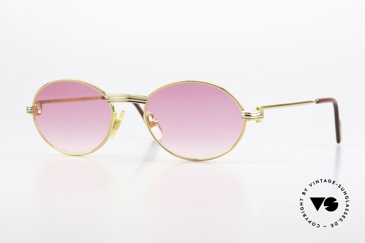 Cartier Saint Honore - S Sonnengläser Pink Verlauf, kleine ovale vintage Cartier Sonnen-Brille von 1998, Passend für Herren und Damen