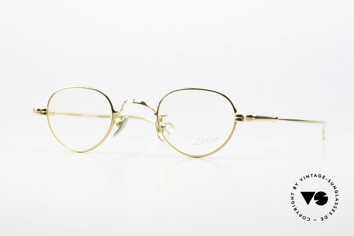 Lunor V 103 Zeitlose Brille Gelbgold, LUNOR = ehrliches Handwerk mit Liebe zum Detail, Passend für Herren und Damen